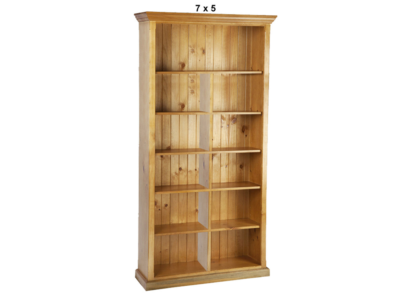 ANTALYA (AUSSIE MADE) TRIPLE TOP STANDARD HIGHLINE BOOKCASE WITH 40MM FACINGS COLLECTION - ASSORTED STAINED COLOURS - STARTING FROM $599