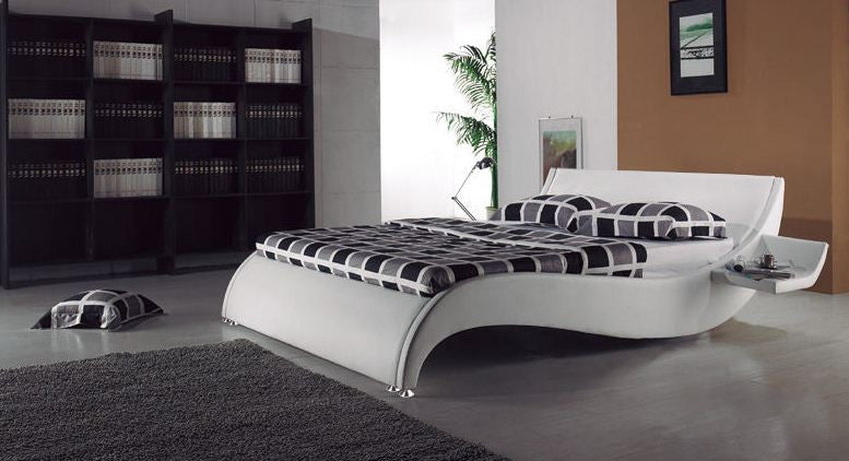 QUEEN JEROME LEATHERETTE BED (B014) - ASSORTED COLORS AVAILABLE