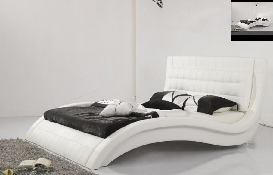 QUEEN OMAR LEATHERETTE BED (B015) - ASSORTED COLORS AVAILABLE