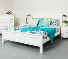 DOUBLE JASPER PANEL BED - WHITE