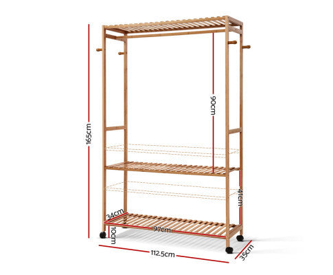 HARRIS BAMBOO CLOTHES RACK - NATURAL