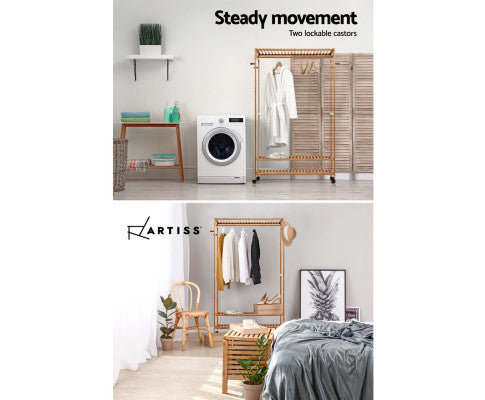 HARRIS BAMBOO CLOTHES RACK - NATURAL