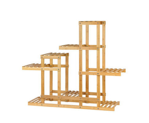 HARRIS 6-TIER SHELVING BAMBOO PLANT STAND - NATURAL