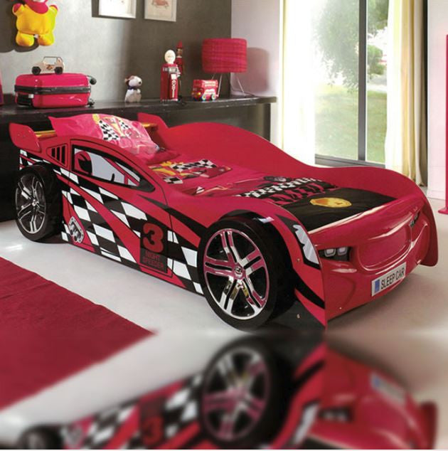 SINGLE NIGHT SPEEDER RACING CAR BED - RED