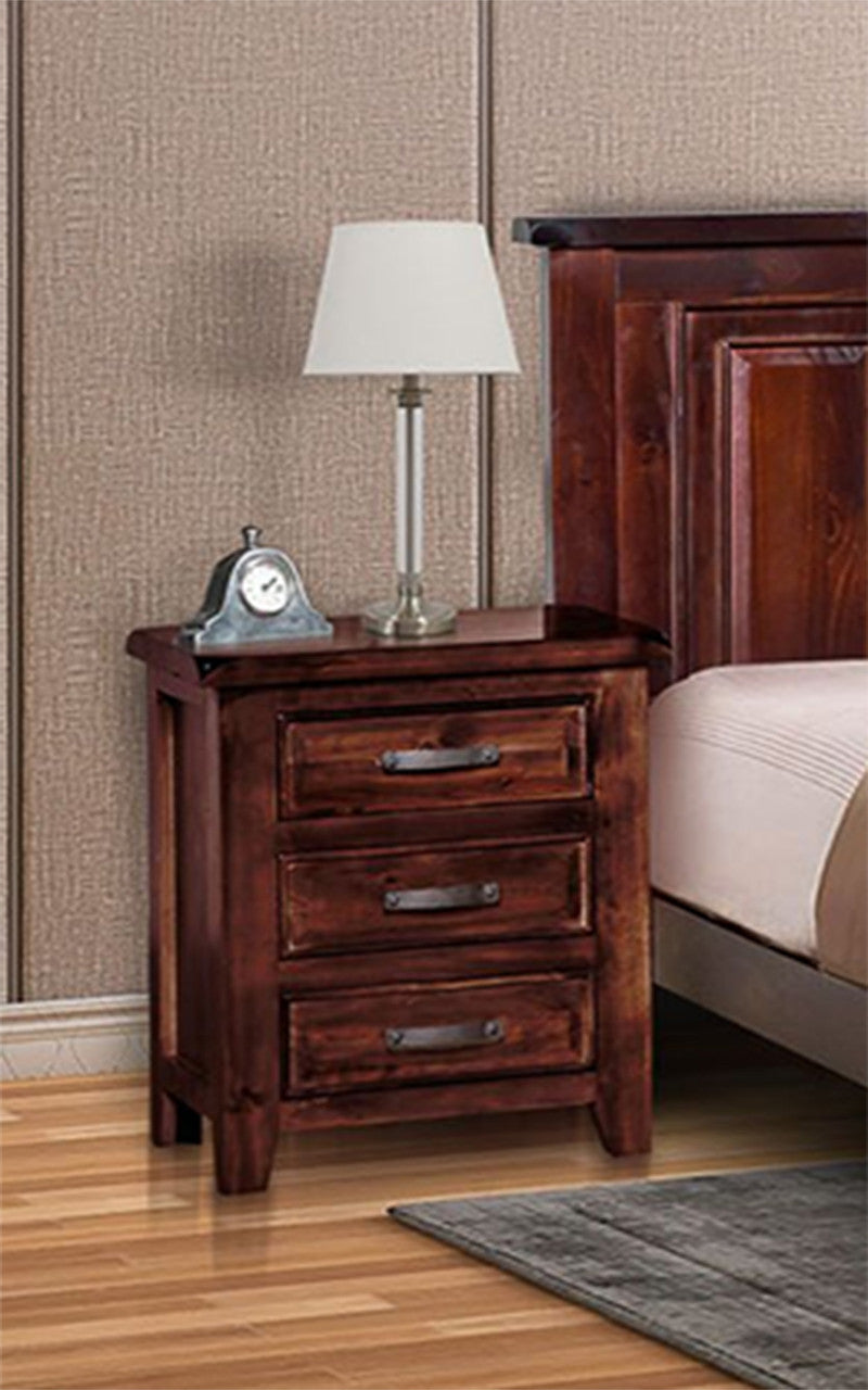 Sydneyside Double Or Queen 3 Piece (BEDSIDE) Bedroom Suite - Walnut