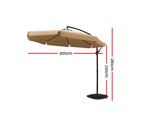 HAMMON OUTDOOR UMBRELLA- BEIGE