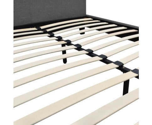 DOUBLE NEO FABRIC UPHOLSTERED BED - GREY