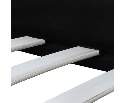 KING SINGLE ARTISS LEATHERETTE BED WITH TRUNDLE - BLACK