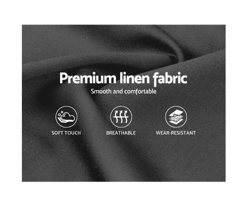 DOUBLE GENEKO GAS LIFT STORAGE FABRIC BED - CHARCOAL