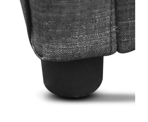 DOUBLE AVIO FABRIC BED WITH 4 STORAGE DRAWERS - DARK GREY