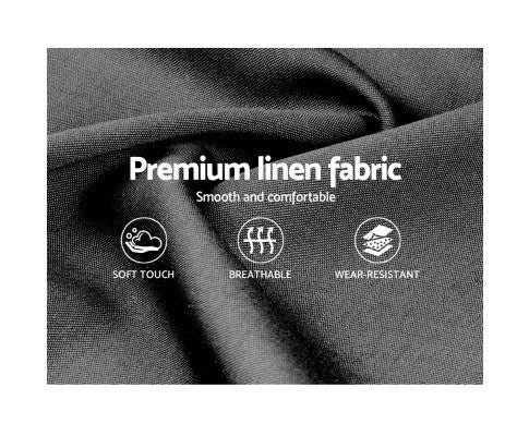 QUEEN MILA FABRIC BED FRAME WITH 4 STORAGE DRAWERS - (BFRAME-F-MILA-Q-GY-ABC) - MEDIUM GREY