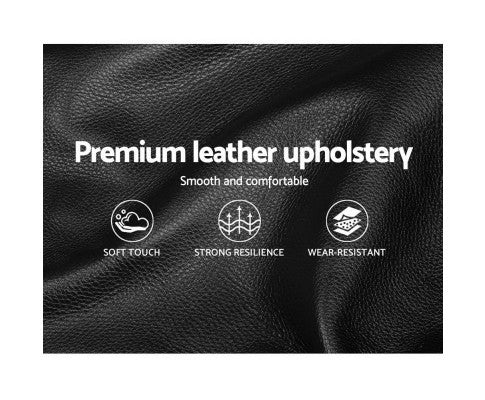 KING JUNNIE FRONT LEATHERETTE GAS LIFT STORAGE BED WITH BUTTONS - BLACK