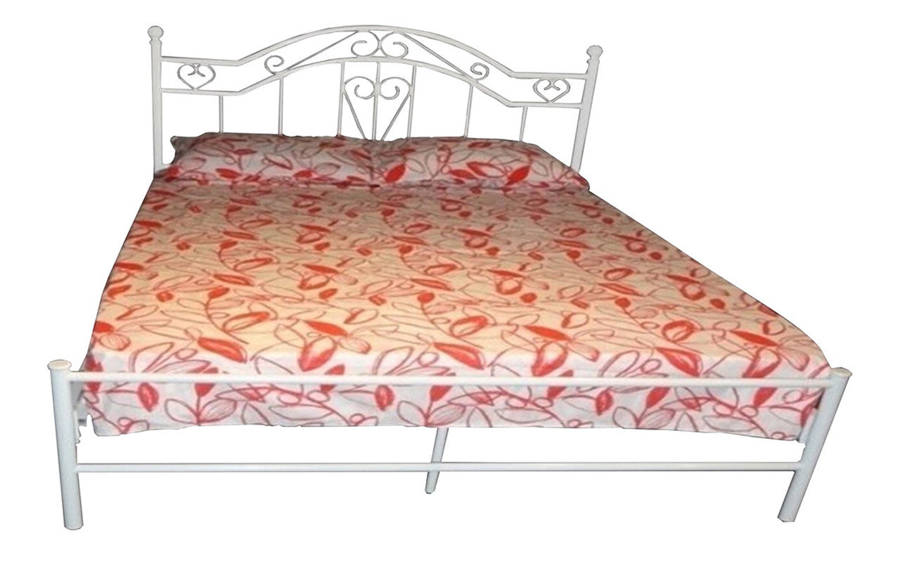 QUEEN BIANCAS (AUSSIE MADE) METAL BED - WHITE OR SILVER