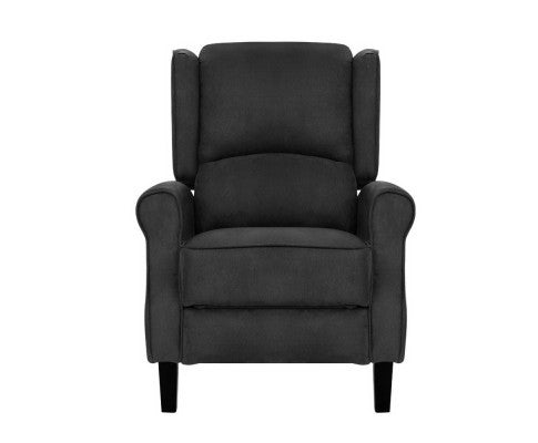 AFTON RECLINER ARM CHAIR - CHARCOAL