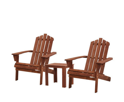 HADLEY 3 PIECE OUTDOOR LOUNGE SETTING - BROWN