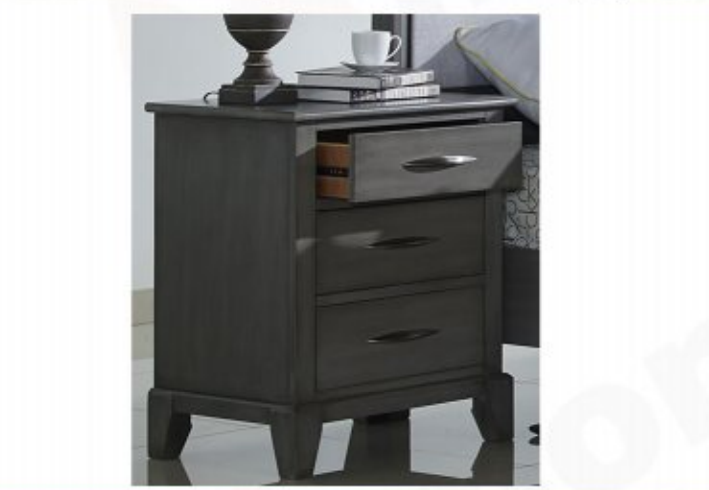 MIDASCO QUEEN 3 PIECE BEDSIDE BEDROOM SUIT (612) - (MODEL - 10-13-19-12-25-14) - GREY
