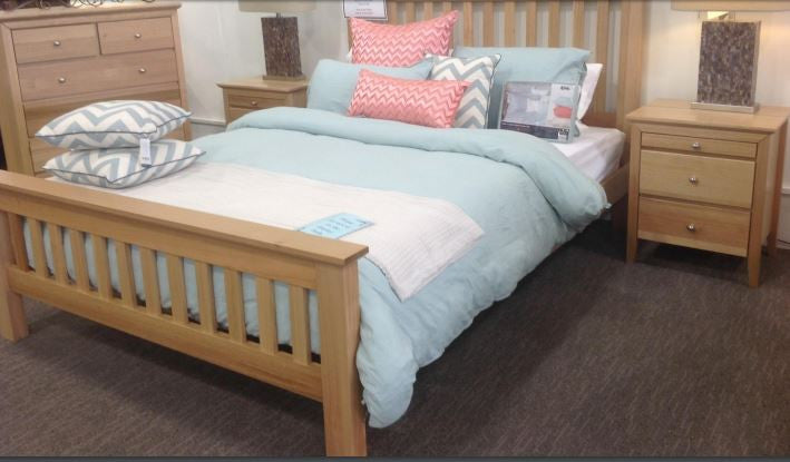 GLADSTINE KING 4 PIECE (TALLBOY ) BEDROOM SUITE - (MODEL:5-16-19-15-14) - AS PICTURED