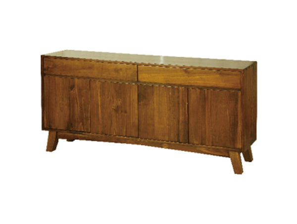 EUREKA 4 DOOR BUFFET (MODEL-16-9-14-14-1-3-12-5 ) - 900(H) X 1800(W) - HAZELNUT