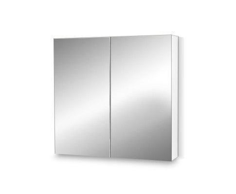 PERNELLE 2 DOOR BATHROOM STORAGE CABINET WITH VANITY MIRROR - WHITE
