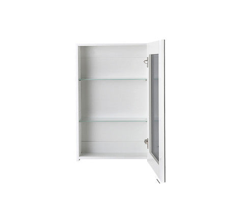 PERNELLE SINGLE DOOR BATHROOM STORAGE CABINET WITH VANITY MIRROR - WHITE