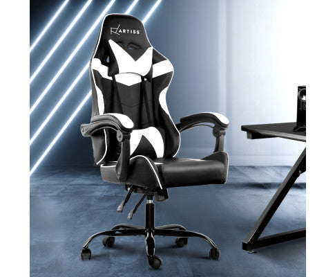 PAXTON RECLINING OFFICE COMPUTER CHAIR - BLACK & WHITE