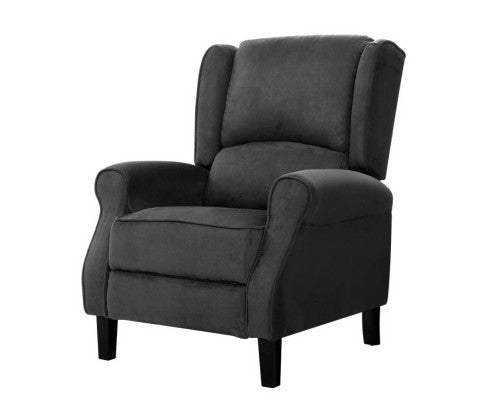 AFTON RECLINER ARM CHAIR - CHARCOAL
