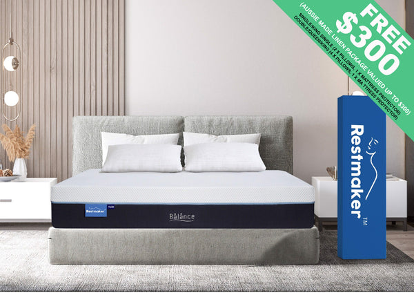KING SINGLE BALANCE POCKET SPRING MATTRESS WITH 360 FOAM BOX (IN A BOX) - PLUSH