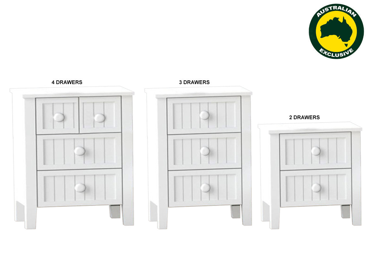 BARRINGTON (AUSSIE MADE) BEDSIDE TABLE COLLECTION - ASSORTED PAINTED COLOURS - STARTING FROM $399