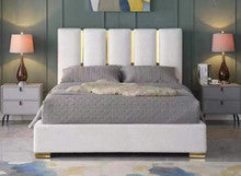 KING BISBEE VELVET FABRIC FANCY BED - AS PICTURED