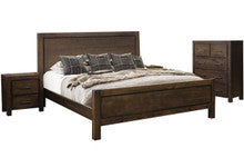 BRIELLE KING 4 PIECE (TALLBOY) BEDROOM SUITE - BRUSHED UMBER