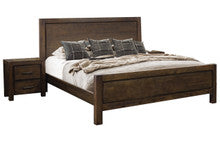 KING BRIELLE TIMBER BED FRAME - BRUSHED UMBER