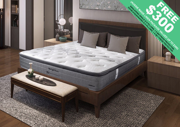 QUEEN BRIGHTON EURO TOP POCKET SPRING MATTRESS - PLUSH
