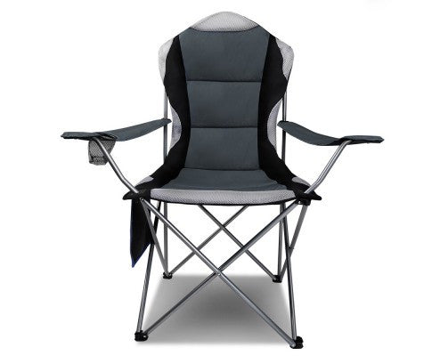 MIRA SET OF 2 FOLDING CAMPING CHAIR - GREY