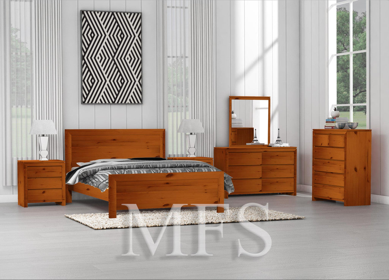 Double Or Queen Celine (AUSSIE MADE) 3 Piece (BEDSIDE) Bedroom Suite ...