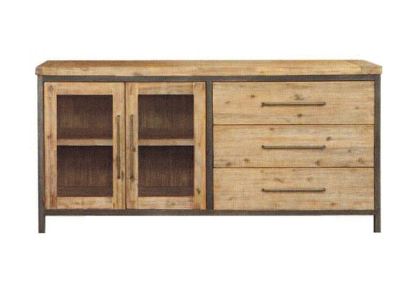 CEMBER 2 DOORS / 3 DRAWERS BUFFET ( 16-15-18-20-12-1-14-4) - 800(H) X 1640(W) - WALNUT