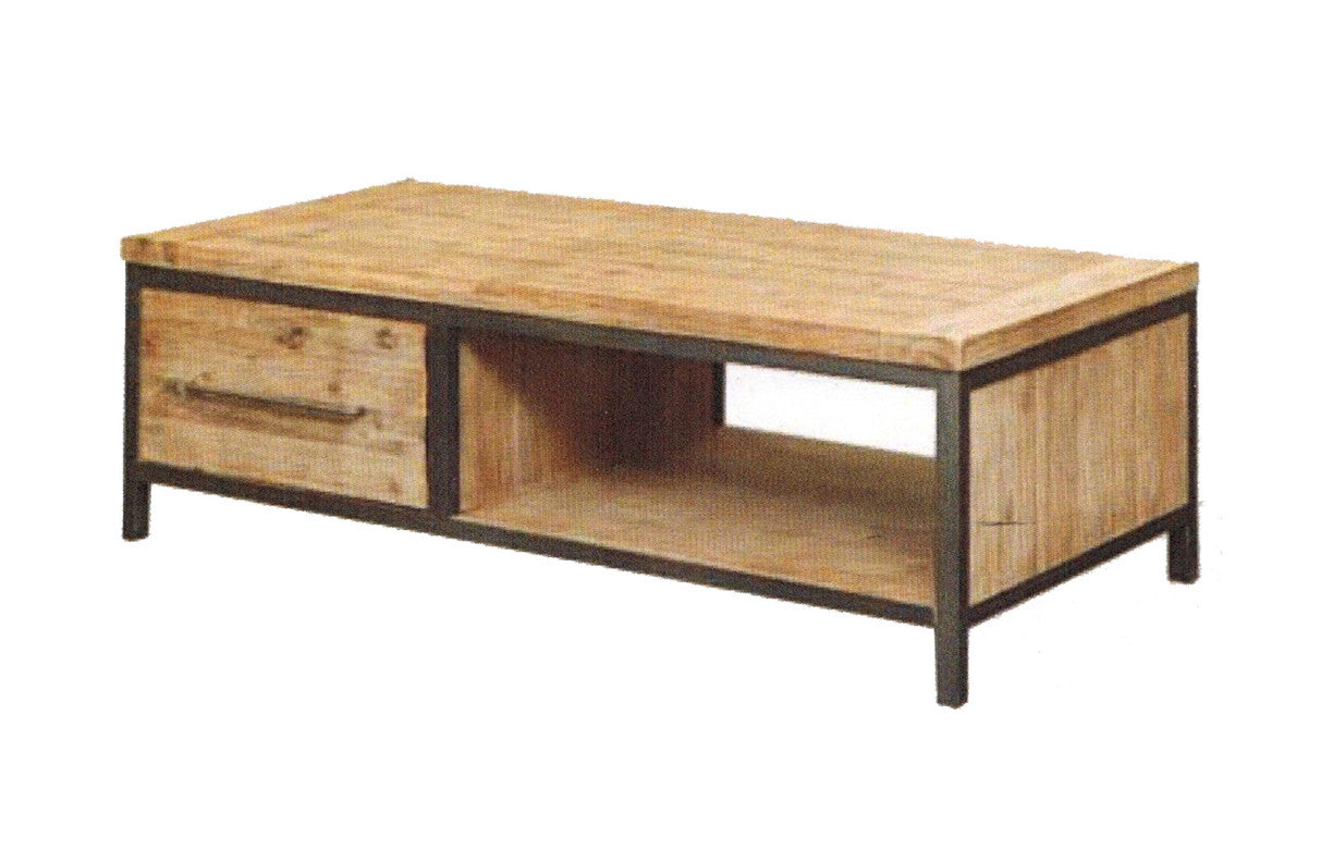 CEMBER WITH DRAWER HARDWOOD COFFEE TABLE - 1300(W X 700(D) - ( 16-15-18-20-12-1-14-4)