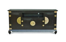 CHINESE 4 DOOR ENTERTAINMENT UNIT (SB 400 CSN) -1820(W) - MAHOGANY OR CHOCOLATE