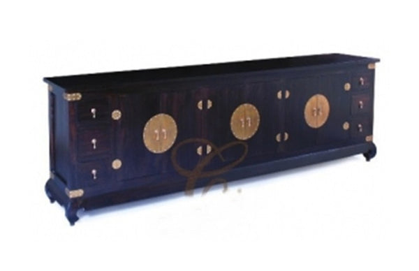 CHINESE 6 DOOR / 6 DRAWER BUFFET ( SB 606 CSN) -900(H) X 3000(W) - MAHOGANY OR CHOCOLATE