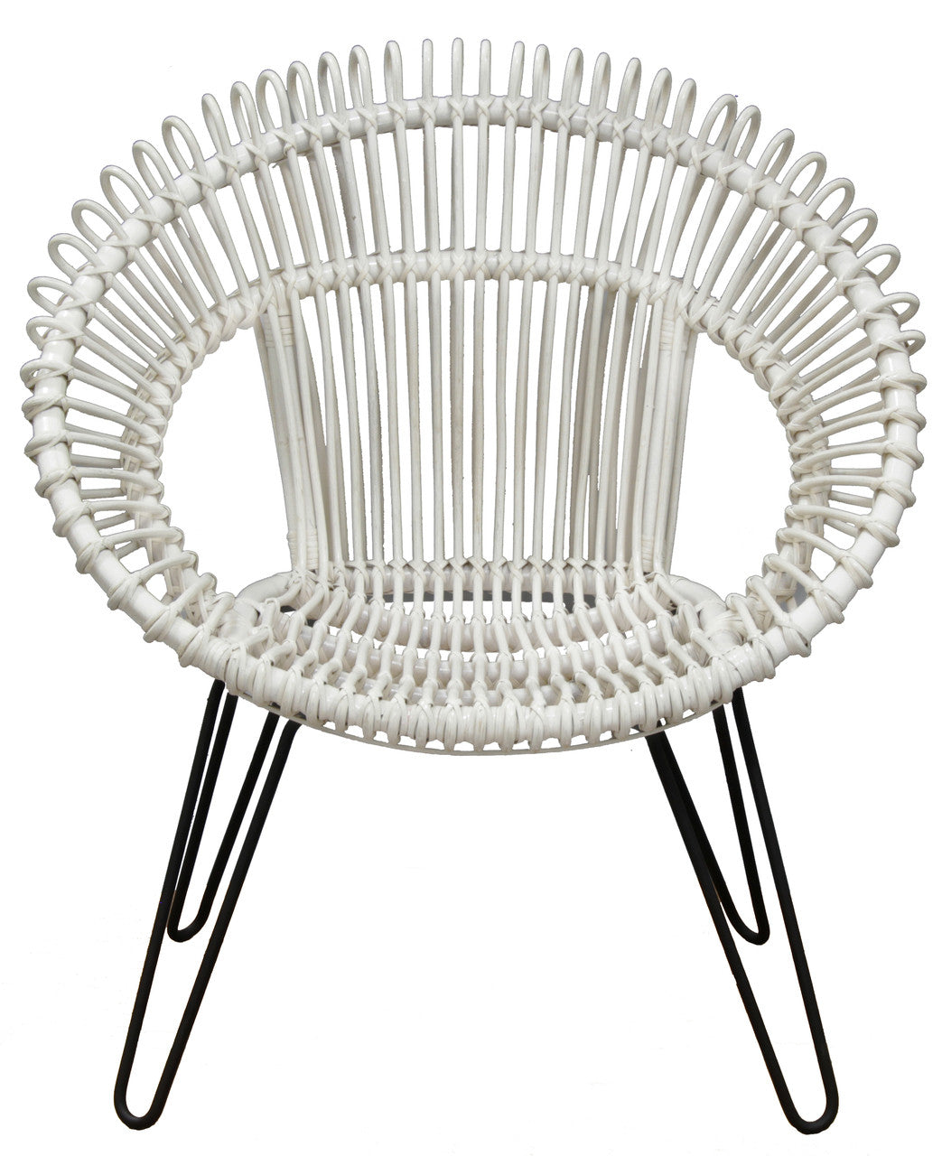 PRECIOUS ROUND WOVEN RATTAN LEISURE CHAIR - NATURAL OR WHITE