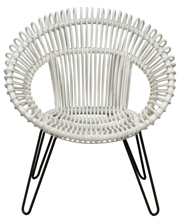 PRECIOUS ROUND WOVEN RATTAN LEISURE CHAIR - NATURAL OR WHITE