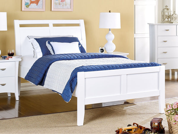 KING SINGLE LISERLI (5205) BED FRAME - WHITE