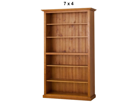 Nolan (AUSSIE MADE) Highline Bookcase With Middle 40mm Trimm Collection - Assorted Stained Colours