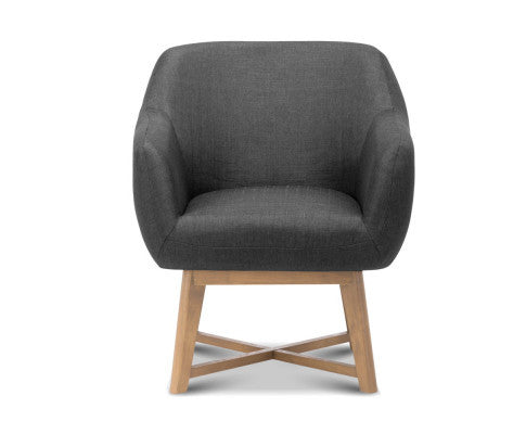 ACCON FABRIC LOUNGE ARMCHAIR - CHARCOAL