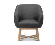 ACCON FABRIC LOUNGE ARMCHAIR - CHARCOAL