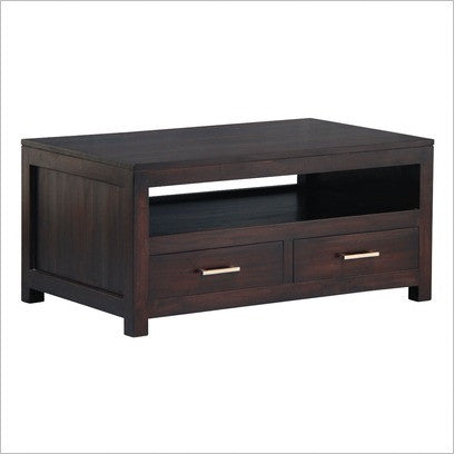 PARIS 4 DRAWER COFFEE TABLE (CT 004 PNMK) - 1000(W) X 600(D) - CHOCOLATE