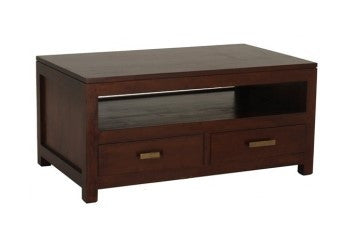 MILAN 4 DRAWER COFFEE TABLE (CT 004 PNM) - 1000(W) X 600(D) - MAHOGANY OR CHOCOLATE