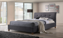 DOUBLE LAVER FABRIC BED - DARK GREY