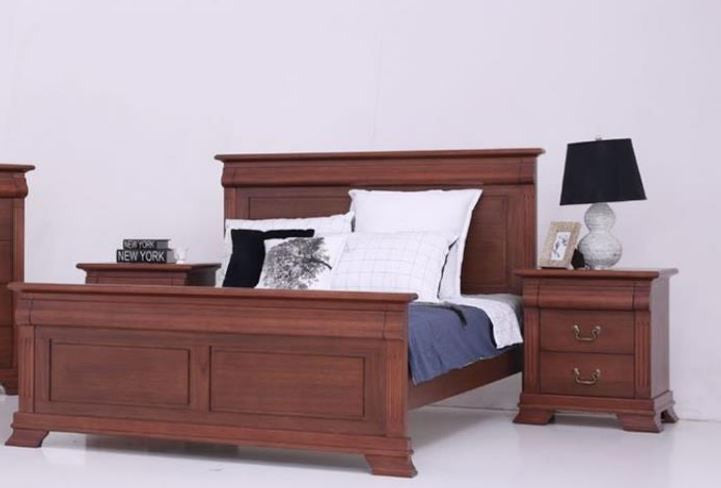 BRADLEY QUEEN 3 PIECE (BEDSIDE) BEDROOM SUITE - (MODEL:3-1-18-15-12-9-14-5) - AS PICTURED