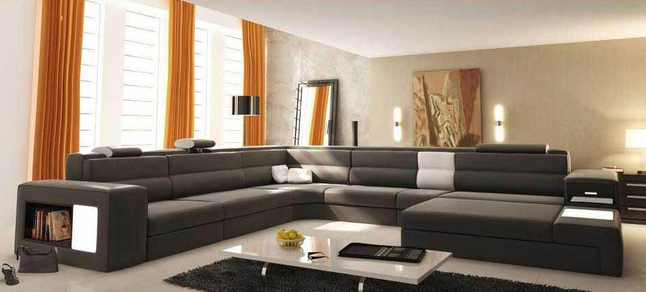 MELONY (B2006) CHAISE LOUNGE SUITE - CHOICE OF LEATHER AND ASSORTED COLOURS AVAILABLE (MADE TO ORDER)