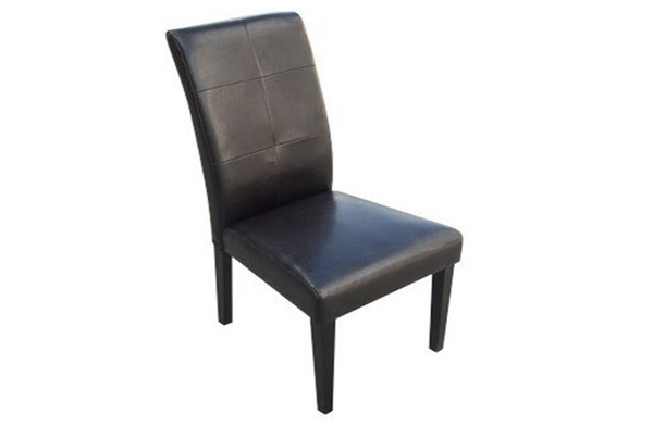 PANCHEX (US01M) BYCAST LEATHER DINING CHAIR SET x 2 - BROWN